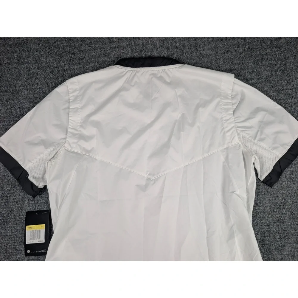 Nike Softball Short Sleeve Lighweight Windshirt Womens Small White‎ NWT